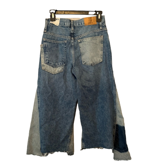 We The Free Ripple Wide Leg Crop Jeans Size 24 - Picture 6 of 13